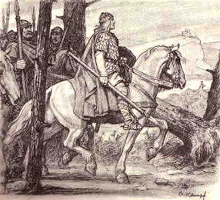 Siegfried leads the vassals.