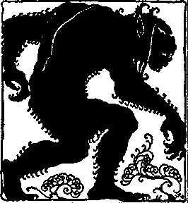 Grendel, the monster Beowulf kills.